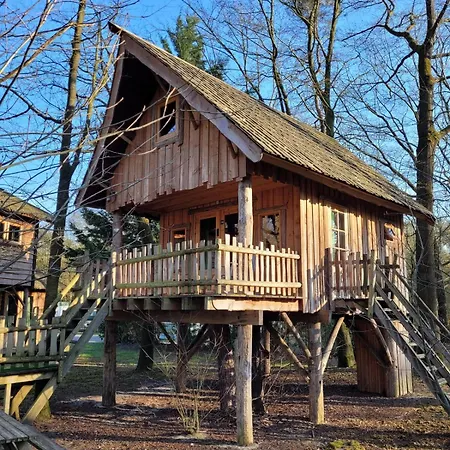 Holiday home Wooden I Boomhut Op Recreatiepark Mastendol Rijen
