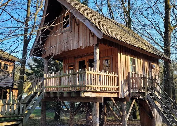Holiday home Wooden I Boomhut Op Recreatiepark Mastendol Rijen